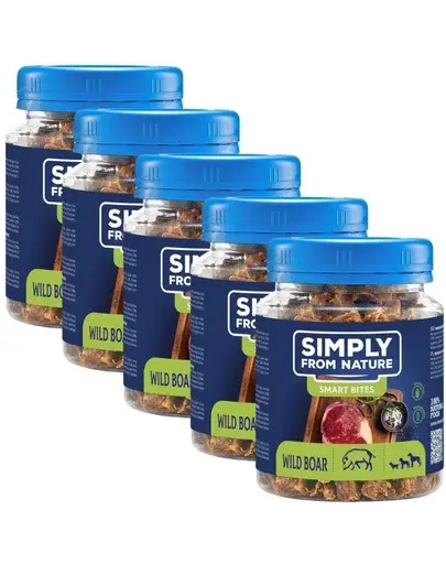 SIMPLY FROM NATURE Smart Bites cuburi mistret 5x130 g snack caine