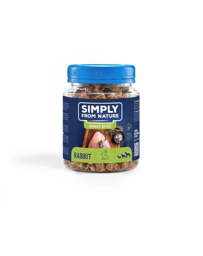 SIMPLY FROM NATURE Smart Bites Snack pentru caini, cu iepure 130 g