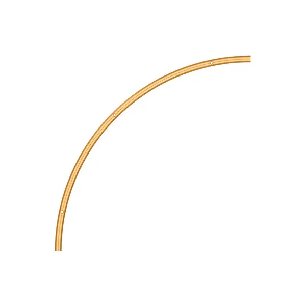 Sina magnetica curba ULTRA SLIM 6MM ANTIQUE BRASS - Ø 60cm