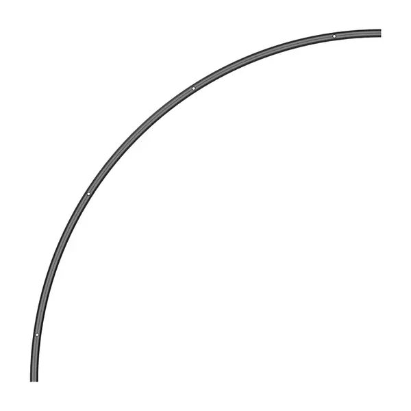 Sina magnetica curba ULTRA SLIM 6MM BLACK - Ø 90cm
