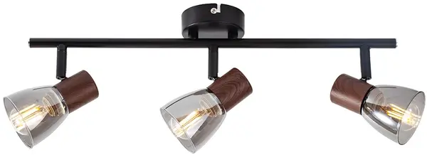 Șină spoturi Omnia - Pluto, E 14, 3 x 40 W, 220 V, negru