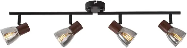 Șină spoturi Omnia - Pluto, E 14, 4 x 40 W, 220 V, negru