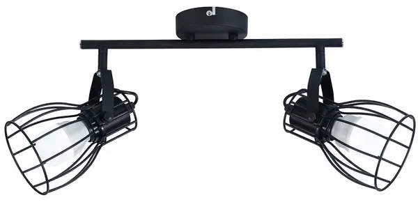 Șină spoturi Omnia - Tirion, IP20, E27, 2 x 40W, 220V, negru