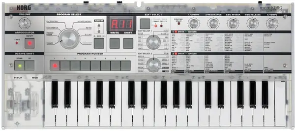 Sintetizator analogic Korg - microKORG Crystal, 37 taste, transparent