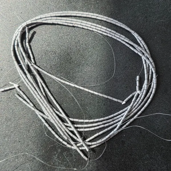 Sirag cilindru HEMATIT SILVER MAT