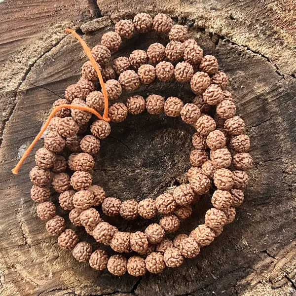 Sirag margele pietre semipretioase sfere RUDRAKSHA 80 cm