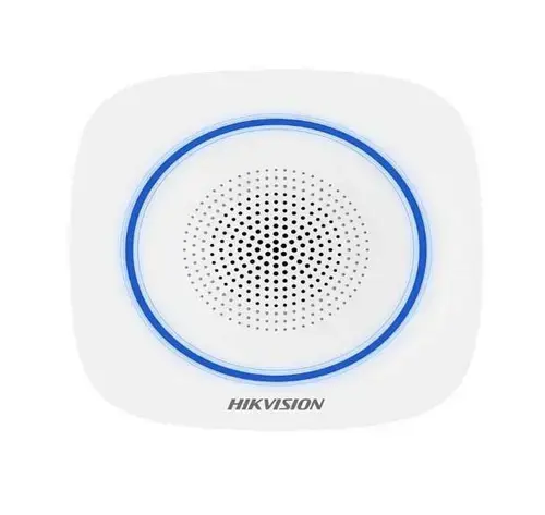 Sirena interior wireless AX PRO Hikvision DS-PS1-II-WE : 90 - 110 dB, temperatura de functionare –10°C to 55°C, 4 x CR123, alimentare 12 VDC