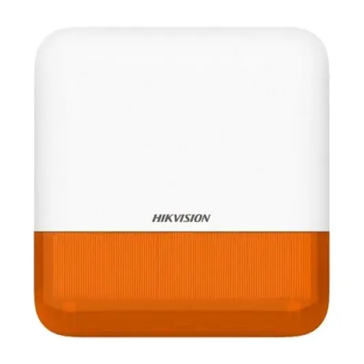 Sirena Tri-X wireless de exterior led Portocaliu, cu flash HIKVISION AX PRO DS-PS1-E-WE-O