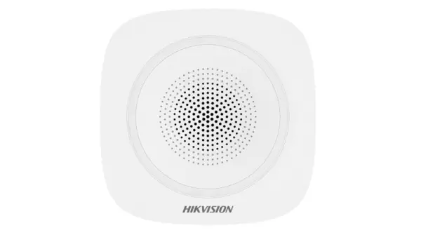 Sirena wireless interior Hikvision DS-PS1-I-WE(B)-R, AX PRO, 868 MHz, 110 dB, LED rosu, baterie