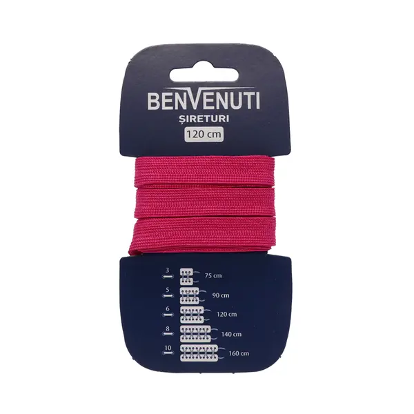 Șiret plat necerat Benvenuti fuxia din vâscoză 97si120pnvfu