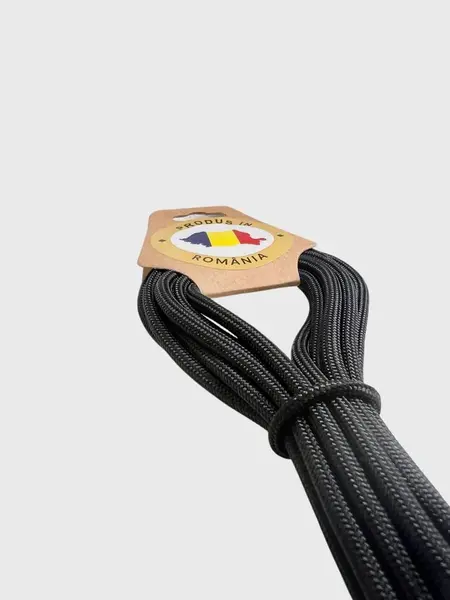 Sireturi Incaltaminte Paracord 550 Trekker Negru Drop Zone - 140 CM