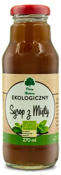 Sirop bio de mentă, 270 ml, Dary Natury