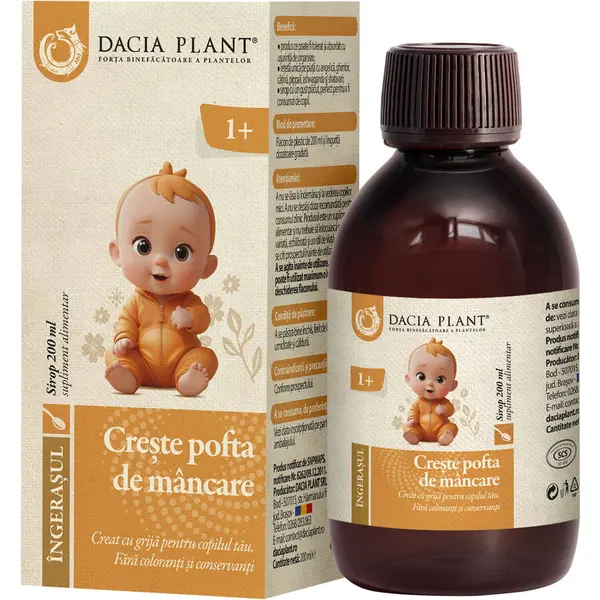 Sirop Creste Pofta de Mancare Ingeras 200ml