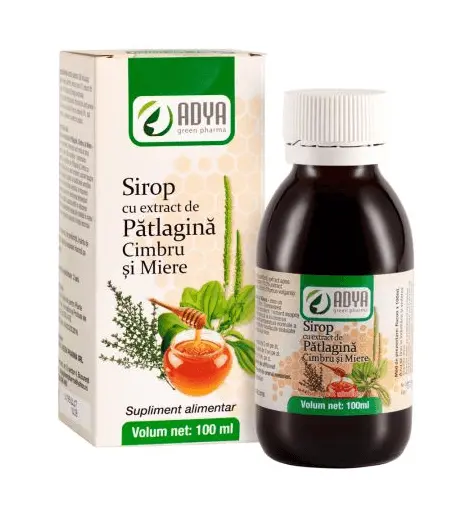 Sirop cu patlagina, cimbru si miere 100 ml