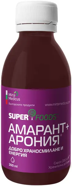 Sirop de amarant și aronia, 200 ml, Mirta Medicus