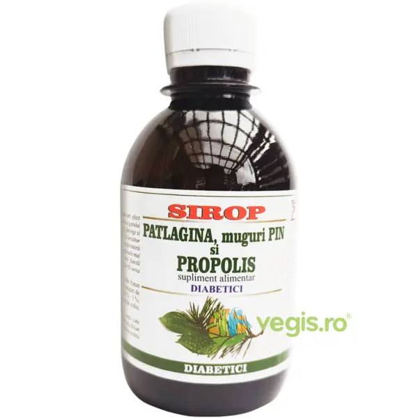 Sirop de Patlagina, Muguri de Pin si Propolis pentru Diabetici 200ml