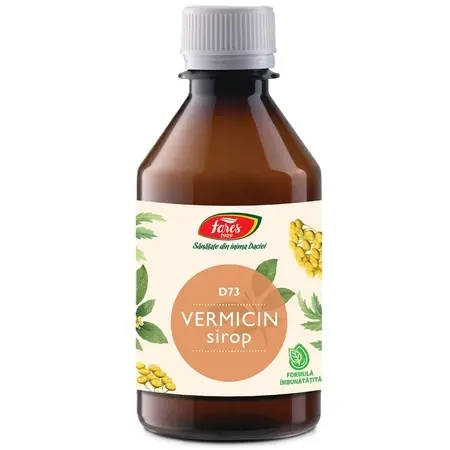 Sirop din plante medicinale Vermicin D73, 250 ml, Fares