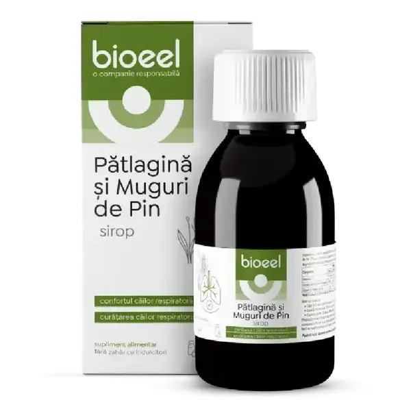 Sirop patlagina, muguri pin, 120 ml, Bioeel
