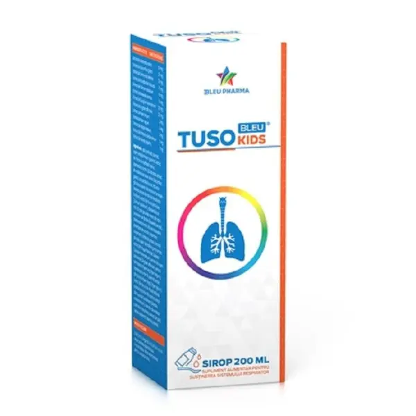 Sirop pentru copii Tuso Bleu Kids, Bleu Pharma | 200 ml