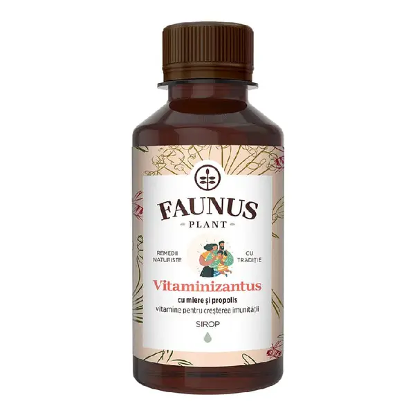 Sirop Vitaminizantus cu Miere si Propolis, 200 ml, Faunus Plant