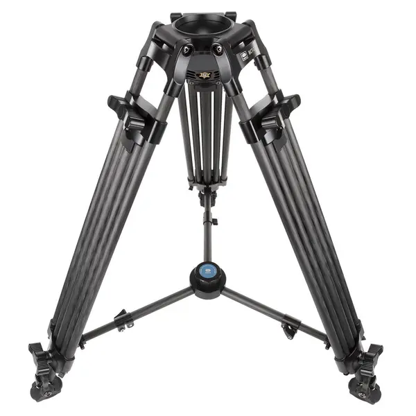 Sirui BCT-2203 Trepied Video Carbon Broadcasting, Inaltime maxima 160 cm, Bol 75 mm, Sarcina 10 kg, Spreader Sol si Mediu Inclus