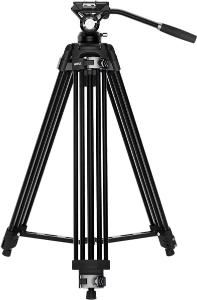 Sirui EL-VT01 Trepied Video cu Cap Fluid, Bol 75 mm, Inaltime 190 cm, Sarcina 10 kg, Aluminiu, Placute Manfrotto, Flip Lock