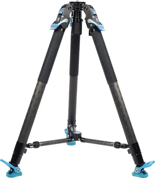 Sirui SVT-75 Pro Trepied Video Carbon, Sistem Rapid One-Step, Bol 75 mm, Sarcina 25 kg, Mid-Spreader, Maner Quick Release Inclus