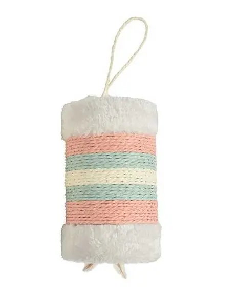 Sisal pentru pisici Bobby Roll, 18 x 11 cm, Roz