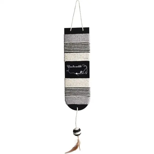 Sisal pentru pisici Bobby Time, 73 x 12.5 cm, Negru