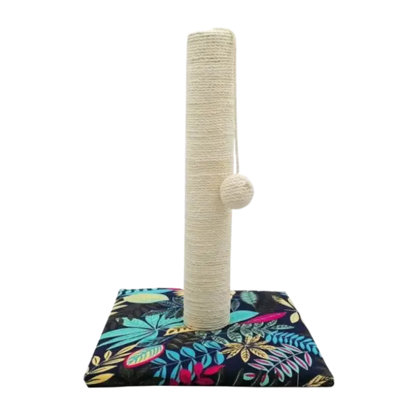 Sisal pentru pisici Croci, 30 x 30 x 42 cm, model cu frunze