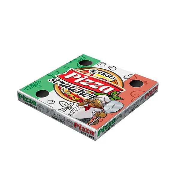 Sisal pentru pisici Croci Pizza Love, 40 x 40 x 6.5 cm, carton, cu catnip