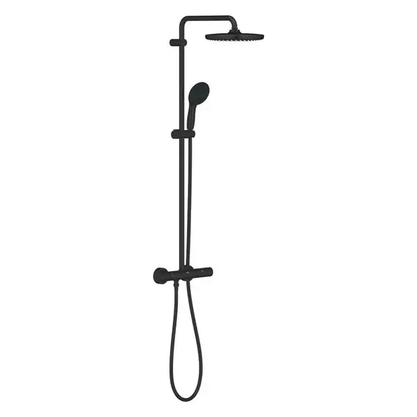 Sistem de dus Grohe 266702431, cu baterie termostatata Tempesta 250, Negru mat