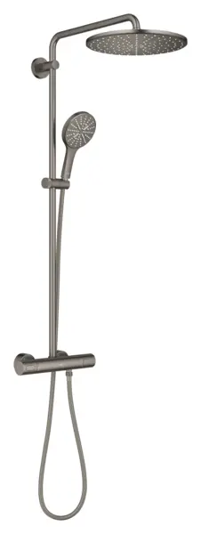 Sistem de dus Grohe SmartActive, aparent, termostat, 310 mm, 1 functie, mat, grafit, 26836AL0