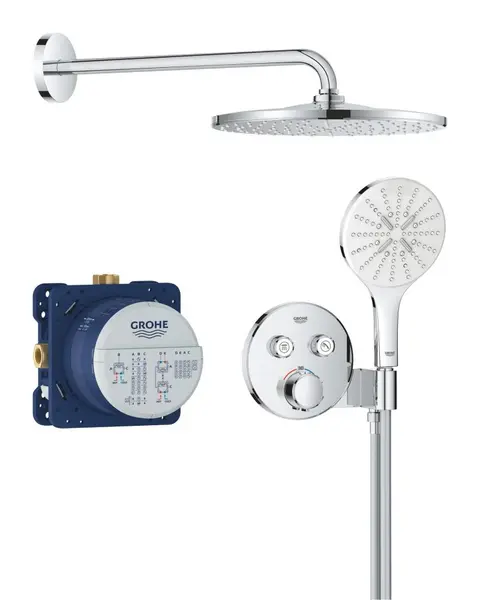 Sistem de dus Grohe SmartControl 34877000, 1/2 inch, incastrat, 310 mm, 1 functie, Crom
