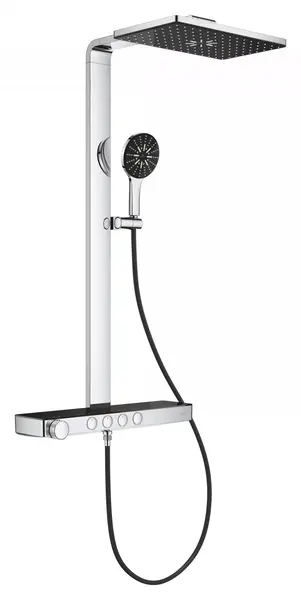 Sistem de dus Grohe SPA Aqua Pure 100962KI00, aparent, termostat, 400 mm, 3 functii, Crom