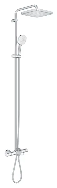 Sistem de dus Grohe Tempesta Cube 250, aparent, pipa cada, termostat, 250 mm, 1 functie, crom, 26691001