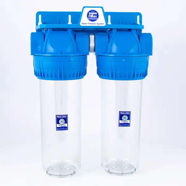 Sistem de filtrare duplex transparent AQUAFILTER 10 (FHPRCLx-3B-TWIN)