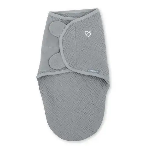 Sistem de infasare Ingenuity Swaddle Me 0-3 luni, muselina, colectia Original Granite