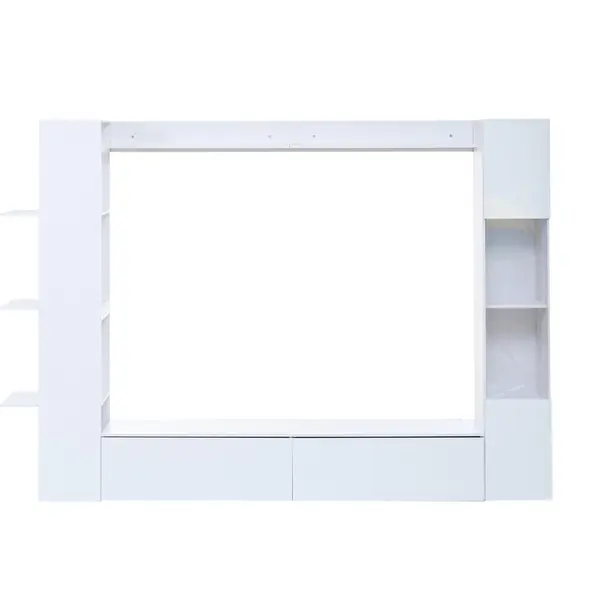 Sistem de living compact 4 piese, Alb | Aosom Romania