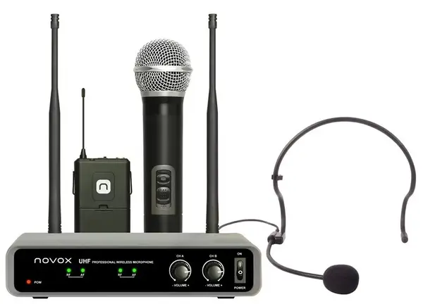 Sistem de microfon wireless Novox - Free HB2, negru