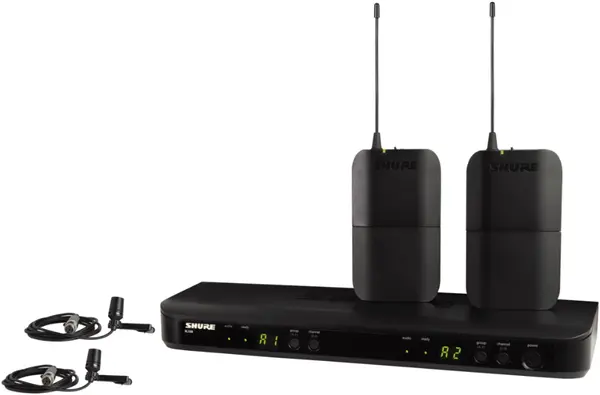 Sistem de microfon wireless Shure - BLX188E/CVL-K3E, negru