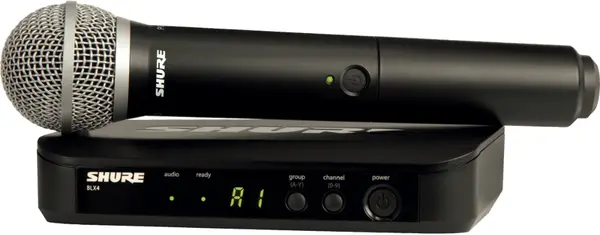 Sistem de microfon wireless Shure - BLX24E/PG58-S8, negru