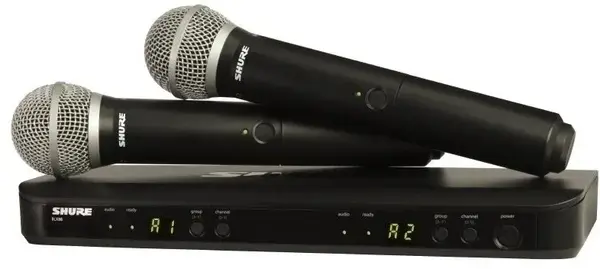 Sistem de microfon wireless Shure - BLX288E/B58-M17, negru