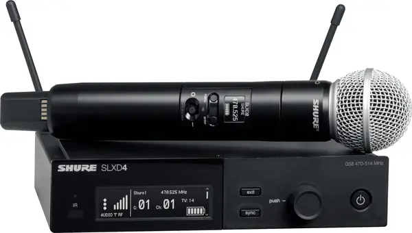 Sistem de microfon wireless Shure - SLXD24E/SM58, negru