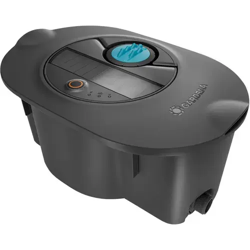 Sistem de Udare Automata pentru Gazon Gardena AquaPrecise 16001-20, Montare Subterana, Alimentare Solara, Negru