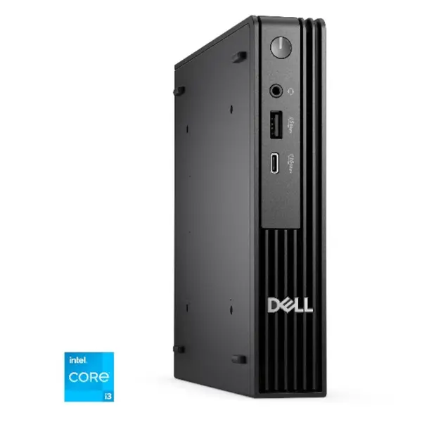 Sistem Desktop PC Dell PRO Micro QCM1250, Intel Core i3-14100T 4.4GHz, 16GB DDR5 RAM, 512GB SSD, Intel UHD Graphics 730, Windows 11 Pro, Negru