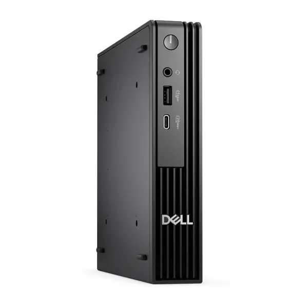 Sistem Desktop PC Dell Pro Micro QCM1255 MFF cu procesor AMD Ryzen 3 PRO 8300GE pana la 4.9GHz, 8GB DDR5, 512GB SSD, AMD Radeon 740M, Ubuntu, Negru