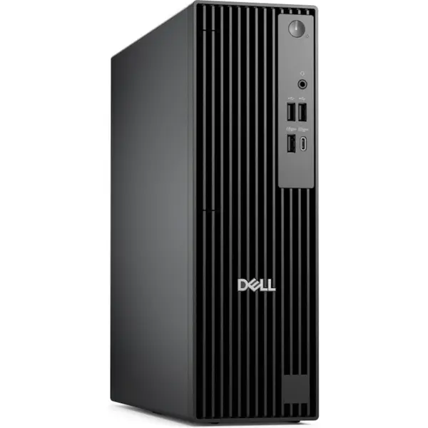 Sistem Desktop PC Dell Pro Slim Plus QCS1250, 180W PSU, Intel Core Ultra 5 235, 5GHz, 16GB DDR5, 512GB SSD, Intel Graphics, Ubuntu, Black