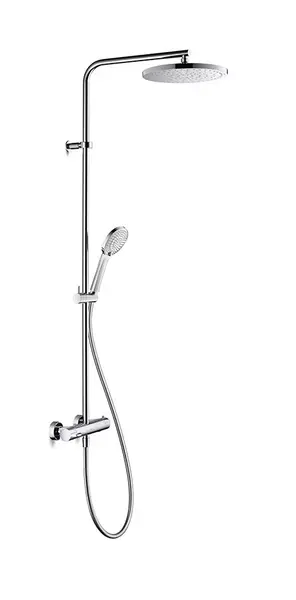 Sistem dus Duravit B.1 B14280008010, aparent, termostat, 200 mm, 1 functie, Crom lucios