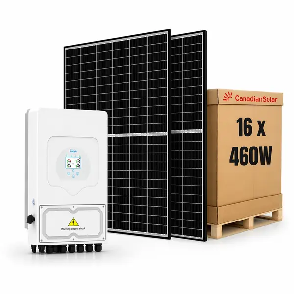 Sistem Fotovoltaic 8kW cu Invertor Hibrid Deye si 7.36kWp Panouri Canadian Solar 460W